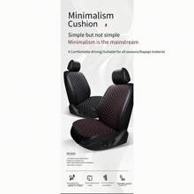 1 Miếng chất liệu da PU Đệm ghế Ô tô , Chỗ ngồi đơn Cái đệm Không có Chỗ dựa lưng , Bốn Thoáng khí Thiết kế thêu Đối với Sedan , SUV - đen đỏ - Xem 2