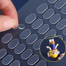 120/280/400 Pcs Museum Gel Glue Dots Clear Removable, Gel Glue Dots Double Sided Mounting Putty Stick Tack For Wall Hanging, Sticky Dots Tacky Putty Clear Removable Putty 0.31" X 0.51" Back To School