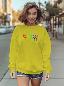 Women Sweatshirts - Màu vàng - Xem 2