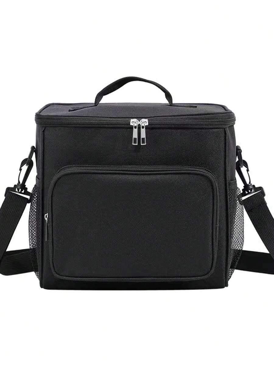 1pc Crossbody Lunch Bag Large Capacity Waterproof Cooler Handbags For Men Student Thermal Lunch Bags With Side Pockets Crossbody Bag Shoulder Bag Portable Canvas Food Tote Bag Organizer Food Bag School Women Shoulder Insulated Lunch Bag Picnic Bag Fridge Bag Insulating Lunch Box Bag For Office For Workback To School School Stuff Bag For School Lunch Bag For Women Cooler Bag Picnic Accessories School Accessories - View 1