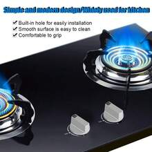 Perilla para estufa, perilla de control de aleación de zinc de 6 mm, interruptor de horno universal de gas plateado para estufa de gas, 8 unidades - Español