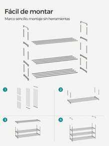 SONGMICS Shoe Racks - Xám - Xem 4