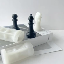 1 Pieza Molde De Silicona Para Ajedrez Internacional Para Fabricación De Yeso Diy, Velas Y Fundición De Resina - A - Ver 1