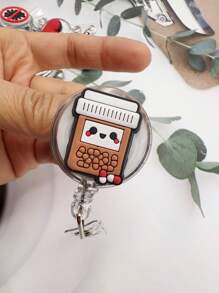 1 Stück Cartoon Krankenschwester Ausweishalter mit Stethoskop, Maske, Medizinbox, Zähne, Pillen und Krankenschwestern-Uniform Design, einziehbarer Ausweishalter mit leicht zu benutzender Befestigung, süßer ID-Halter, Geschenk für Ärzte und Krankenschwestern, Auto-Accessoires, Taschenbaumler, Schule, Goth Y2k - Verschiedenfarbig - Übersicht 18