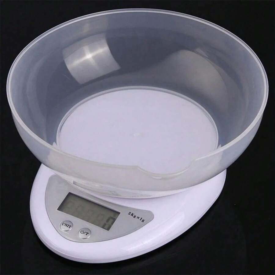 Balança De Cozinha Digital Com Bandeja Sensibilidade de 1g Até 5kg Uso Doméstico e Profissional - SF420SHE - Branco - Visão 1