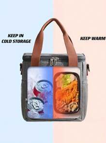 1pc S/M Double Layer Lunch Bag For Women Insulated Lunch Box For Men For Adult Reusable Lunch Tote Bag For Work, Picnic, School Or Travel Woman Lunch Box Bag Ladies School Supplies Stuff Accessories Bag For School School Accessories School Stuff