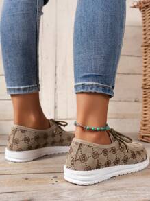 Women's Embroidered Loafers Flat Shoes Breathable Casual Slip-On Soft Sole Sneakers