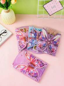 1pc Diy Flying Butterfly Toy, With Mechanical Device, Can Be Placed In Books And Play Magic Discs, Intellectual Development Toy For Kids, No Scissors Needed For Paper Folding, Color Random - Multicolor - View 4