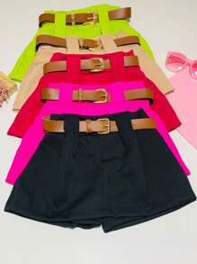 Young Girls Shorts - màu xanh lá - Xem 1