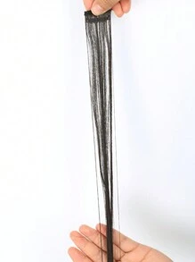 1PC Long Curly Bangs Clips Front Two Side Fringe Hair Extension Natural Synthetic Middle Part Fake Fringe For Women