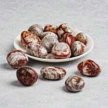 100g  Mexican Agate Tumbles, Tumbled Stone, Mexico Agate, Tumbles, Mexico Agate Lovers, Crystal Community, Crystal Life, Crystal Lovers - Red and White - View 3