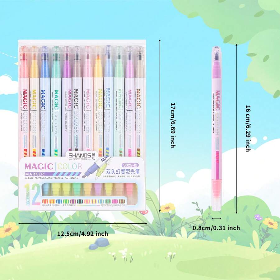 12 Pack Highlighter Set, Pastel Aesthetic Highlighter Pen Bible