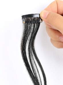 1PC Long Curly Bangs Clips Front Two Side Fringe Hair Extension Natural Synthetic Middle Part Fake Fringe For Women
