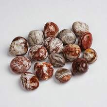 100g  Mexican Agate Tumbles, Tumbled Stone, Mexico Agate, Tumbles, Mexico Agate Lovers, Crystal Community, Crystal Life, Crystal Lovers - Red and White - View 1