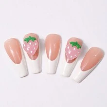10 件 3D 粉色树脂草莓指甲饰 指甲装饰 适用于 DIY 工艺品和美甲 指甲配件 指甲宝石 美甲用品 指甲 - 粉色 - 查看 5