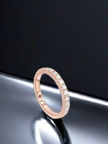 1只時尚簡約浪漫的心形cz寶石女戒,情人節禮物,約會,儀式 - 1674 - 查看 5