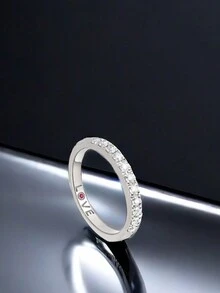 1只時尚簡約浪漫的心形cz寶石女戒,情人節禮物,約會,儀式 - 1674 - 查看 4