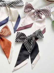 6pcs Women Stripe Floral Printed Hair Scarf Headband, Multi-Purpose Accessory For Casual, Elegant Outfits, Daily Wear, Dating, Gift, Etc Turban Headband Sweatband, Hairband Fall Winter Hair Band Hair Accessories For Women For Vacation Outfits Woman Women Bandanas Soft Headwrap - Multicolor - View 9