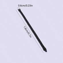 PMKMKM 1條簡約時尚的黑色鈦鋼雙編織手鍊,18k鍍金,手工鍊式珠寶飾品 - 黑色 - 查看 10