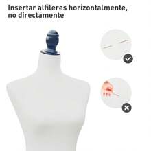HOMCOM Maniquí Femenino de Costura Busto de Señora para Modistas Exhibición Altura Ajustable a 130-168cm Blanco - Blanco - Ver 2
