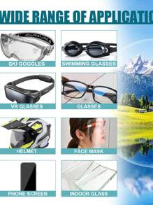 鏡片刮痕修復劑,眼鏡/太陽眼鏡用玻璃磨光和恢復劑,可去除刮痕、霧氣和混濁 - 白色 - 查看 9