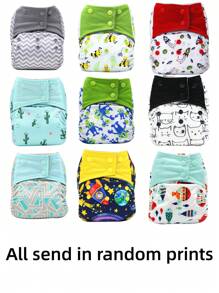 Set de 5 cubiertas de pañal de tela con estampados aleatorios para bebés niñas, decoraciones y regalos para baby shower y familia