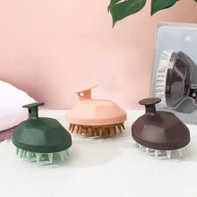 1入組可攜帶的可愛氣墊型空氣梳，適用於濕髮和乾髮，具有按摩功能的梳子，適用於家庭和旅行使用 - 墨綠色 - 查看 3