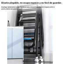 Tendedero de ropa plegable, varilla de secado de ropa de pie para el hogar, tendedero simple para colgar ropa - Negro - Ver 3