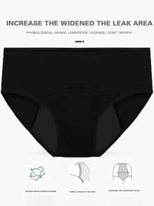 3 条装女士经期内裤 - 不可吸收型舒适防漏生理内衣内裤 - 彩色 - 查看 7