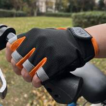 Không giới tính Nửa Ngón tay Thể thao Găng tay Đối với Ngoài trời Cưỡi , Khỏe mạnh , Thoáng khí , Chống sốc , Chống trượt , không có ngón tay , Leo núi , Câu cá  , Lái - trái cam - Xem 1