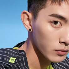 1對新款韓系男士時尚簡約細緻的男士耳環 - 銀色 - 查看 7