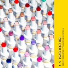 Esmalte de uñas/Gel de 15ml de gran capacidad, 120 colores disponibles, tapa superior incluida, un solo unicolor por frasco, para uso en salón de uñas