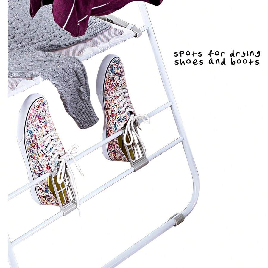 Heavy Duty Foldable Gullwing Drying Rack, Adjustable Gullwing And Foldable For Easy Storage For