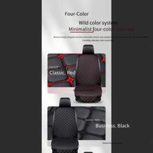 1 Miếng phổ cập 4 Mùa Thoáng khí Giường đơn Da Da giả Hình vuông Cái đệm , Khâu Thiết kế Đối với Ô tô/xe hơi SUV Với Chỗ dựa lưng - màu đen - Xem 6