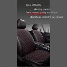 1 Miếng phổ cập 4 Mùa Thoáng khí Giường đơn Da Da giả Hình vuông Cái đệm , Khâu Thiết kế Đối với Ô tô/xe hơi SUV Với Chỗ dựa lưng - màu đen - Xem 3