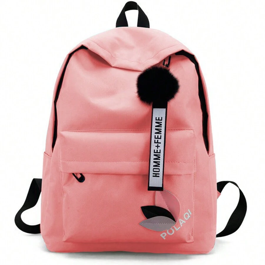 Shendy Vendy Linda Mochila minimalista funcional Para Mujer, Mochila Bolso Kwaii De Gran Capacidad Y Resistensia Ideal Para Viajar, La escuela Y Como Equipaje Diario - Rosa coral - Ver 1