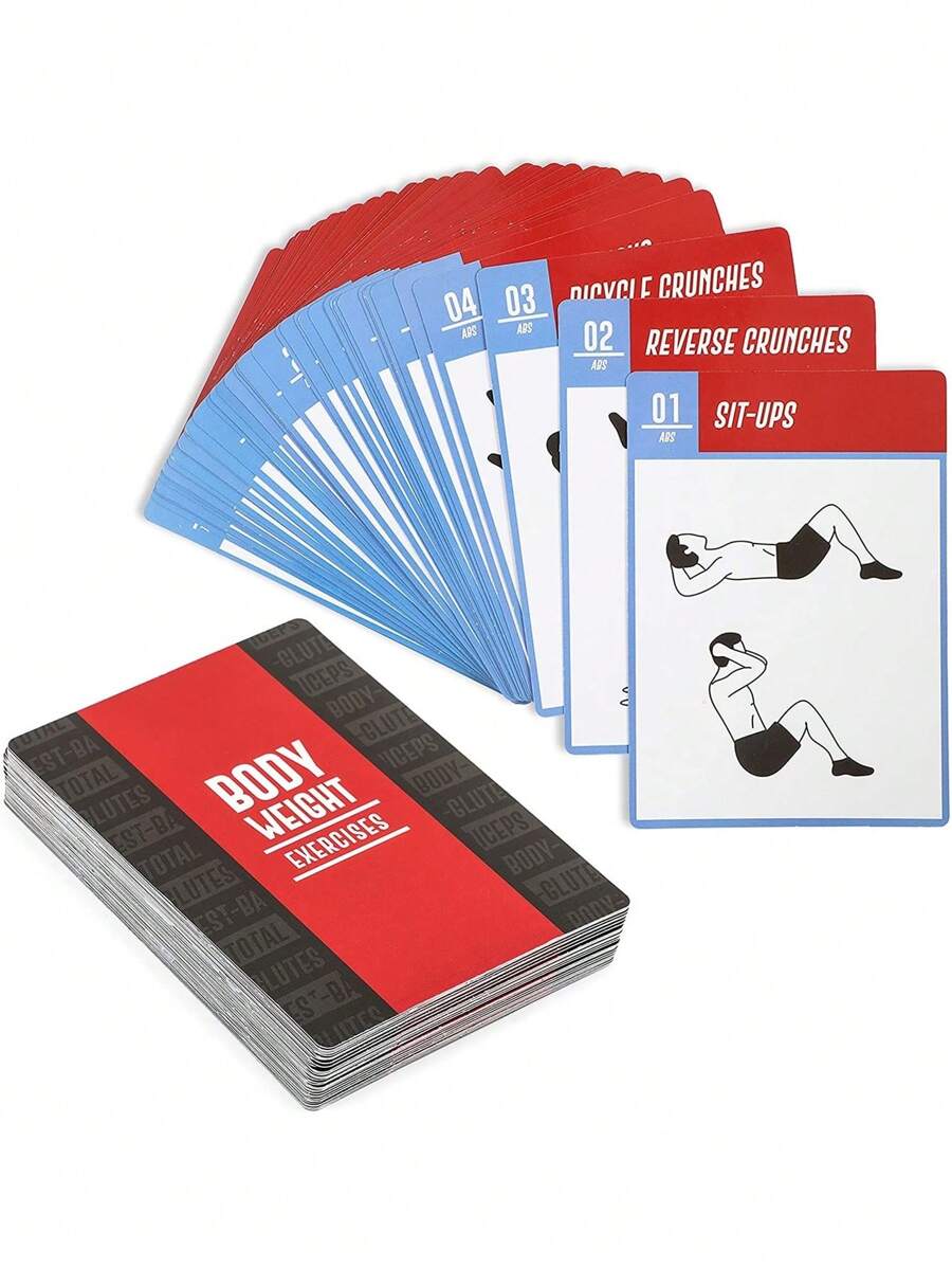 Okuna Outpost Bodyweight Exercise Cards For Workout Routine, Fitness