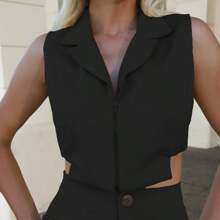 Women Tops - 黑色 - 查看 1