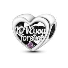 1入組鍍銀精品彩色立方氧化鋯貼片家庭快樂、永遠的姐妹情織帶手鍊/項鍊,適用於女性自製珠寶首飾,母親節禮物 - Girl Dog C467 - 查看 10