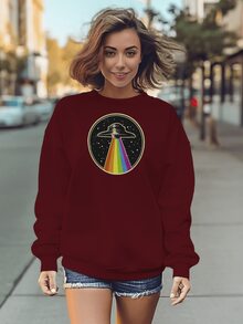 Women Sweatshirts - Granate - Ver 2