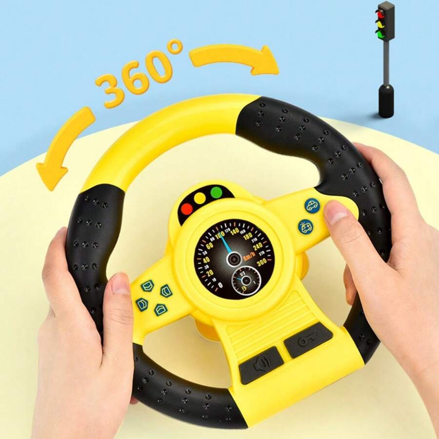 Children's CoPilot Steering Wheel Baby Back Seat Car Simulation