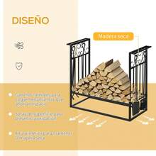 Firewood Racks - สีดำ - ดู 4