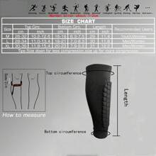 2024年最新款式1入組足球護脛靴墊,適用於成年男女,腓骨壓縮袖帶有蜂巢式墊片,支撐脛骨瘤,適用於棒球、拳擊、踢拳、越野騎行,輕量級 - 黑色 - 查看 5