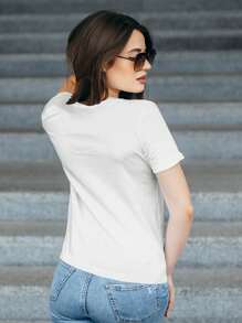 Women T-Shirts - 白色 - 查看 2