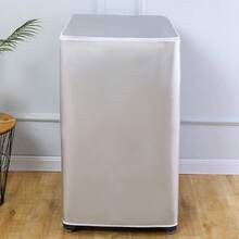 (1 Pieza) Cubierta Para Lavadora, A Prueba De Agua Y Sol, Adecuada Para Lavadora De Tambor Totalmente Automática Con Apertura Superior - Plateado - Ver 7