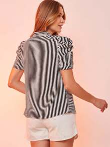 Women Blouses - 黑色 - 查看 3