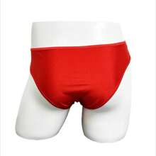 Men's Sexy Hollow-Out Strawberry Print Briefs - Red - View 3