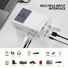 Mini Projector, Support Full HD Video Projector, Portable Outdoor Home Theater Movie Projector, Compatible With HDMI-Compatible, USB, AV, Smartphone/Tablet/Laptop/PC/TV Box For Home Entertainment - UK Plug(220-240V) - View 10