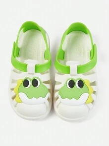 兒童卡通青蛙裝飾鏤空透氣鞋 - 白色 - 查看 3