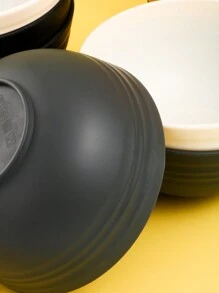 1/3/6 件可重复使用圆形 PP 材质碗，适用于餐厅自助餐、野餐、露营、房车、家庭聚会、厨房、圣诞礼物 - 三色裝 - 查看 5